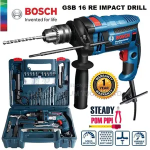 Impact Drill Gsb 16 Re + Acc Bosch