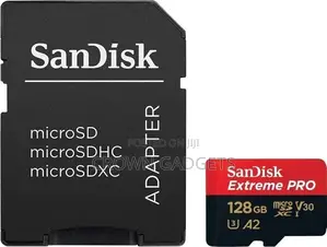 Sandisk Extreme Pro 128GB SDXC UHS-I Card for Camera