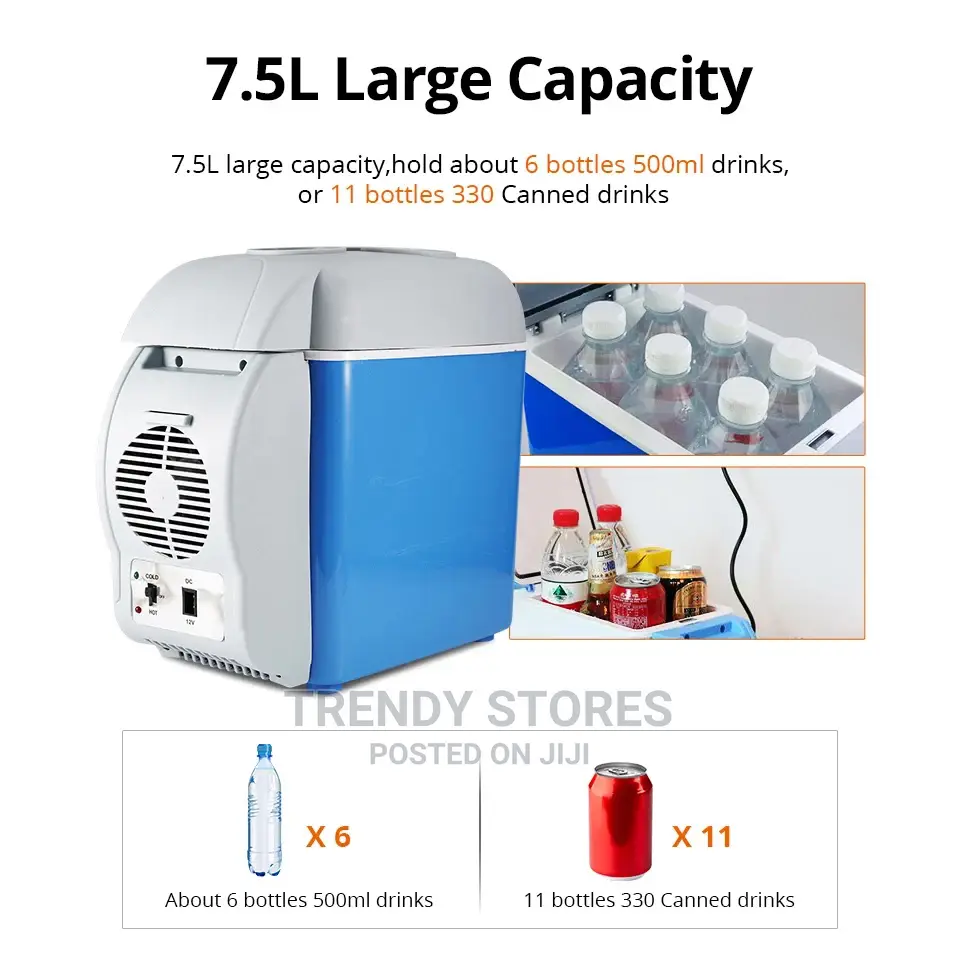 7.5 LTRS Portable Mini Car Refrigerator