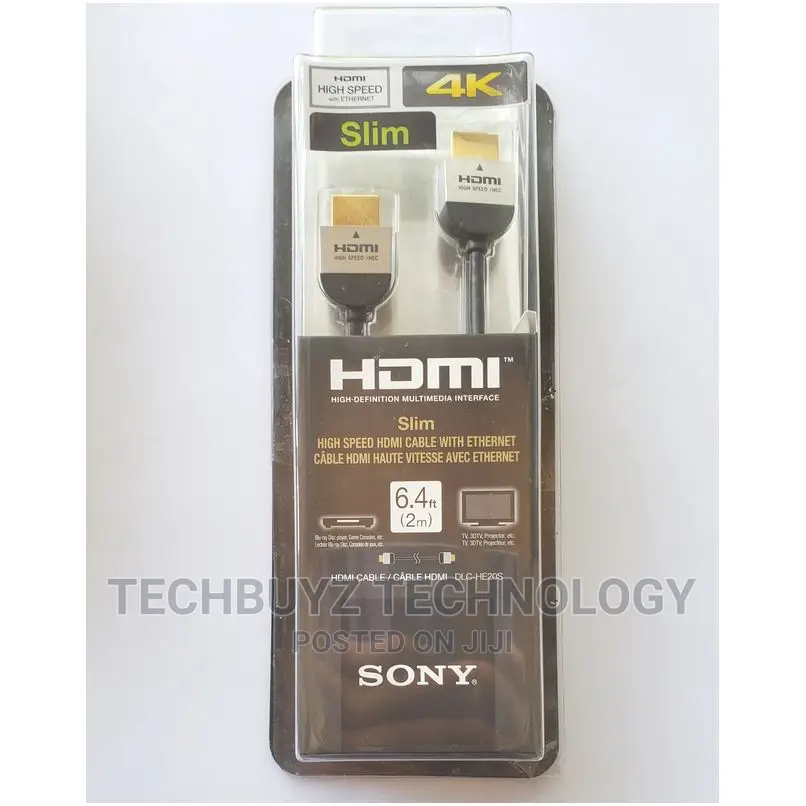 Sony 4k 2m Slim Hdmi Cable