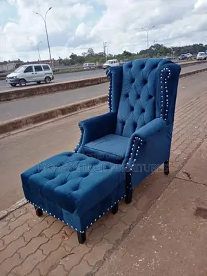 Wing Chair and Footrest