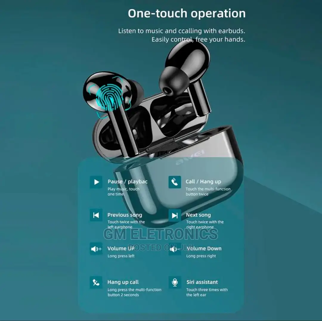 Awei T29 TWS Bluetooth Smart Touch Sports Earbuds
