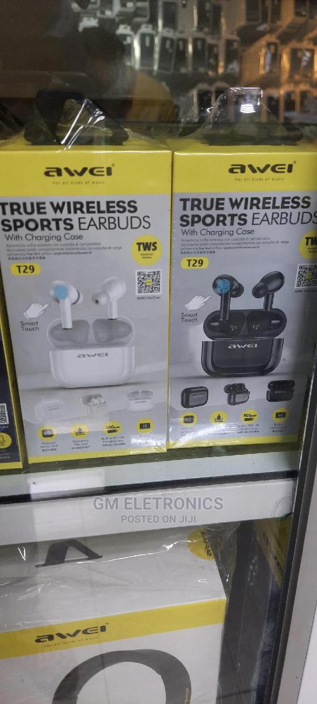 Awei T29 TWS Bluetooth Smart Touch Sports Earbuds - thumbnail 4