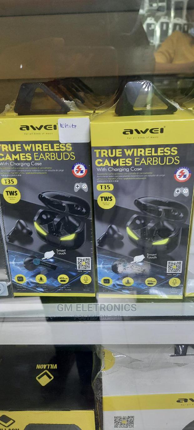 Awei T35 Tws Bluetooth Earphones With Charging Base - thumbnail 3