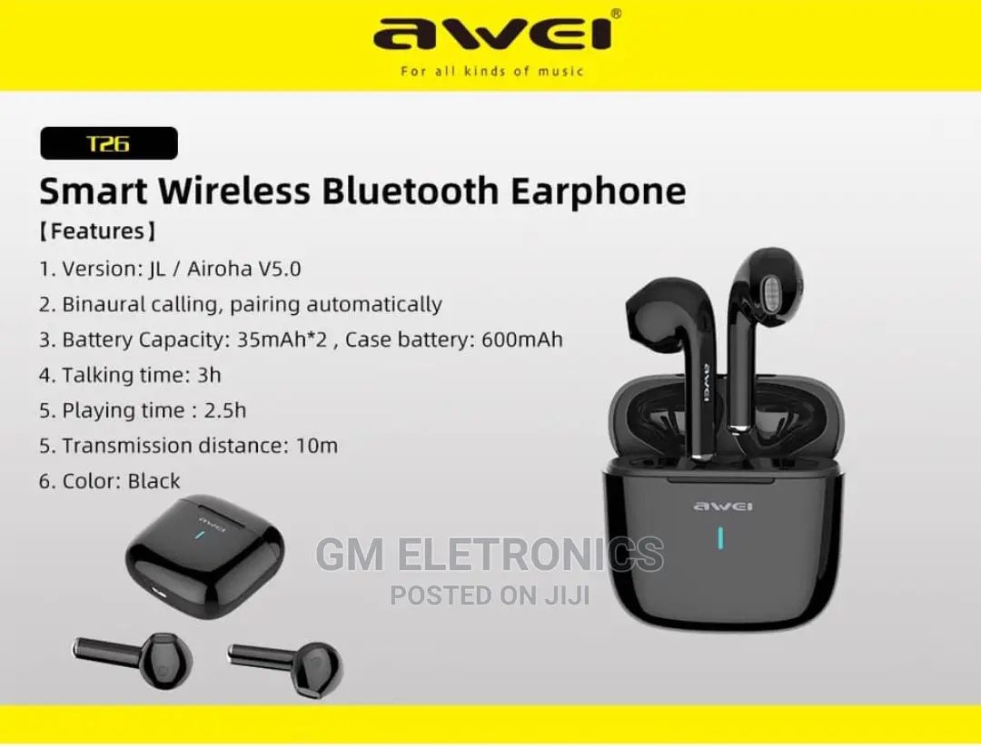 Awei T21 TWS Wireless Bluetooth 5.0 Mini Earbuds