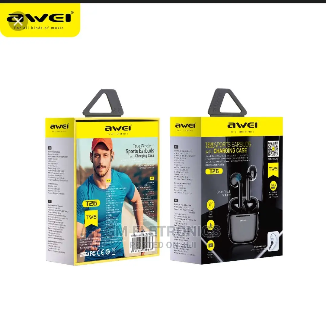 Awei T26 True Wireless Sports Earbuds .