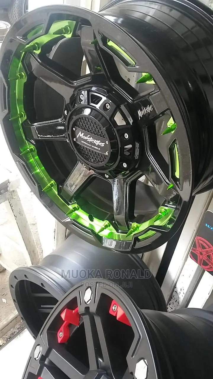 OFFSET RIMS FOR Hilux Surf and Prado. 17inch Black in Color
