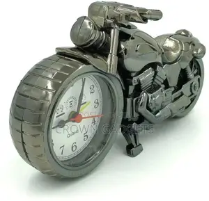 Creative Artistic Motorbike Desk Clock Model for Household