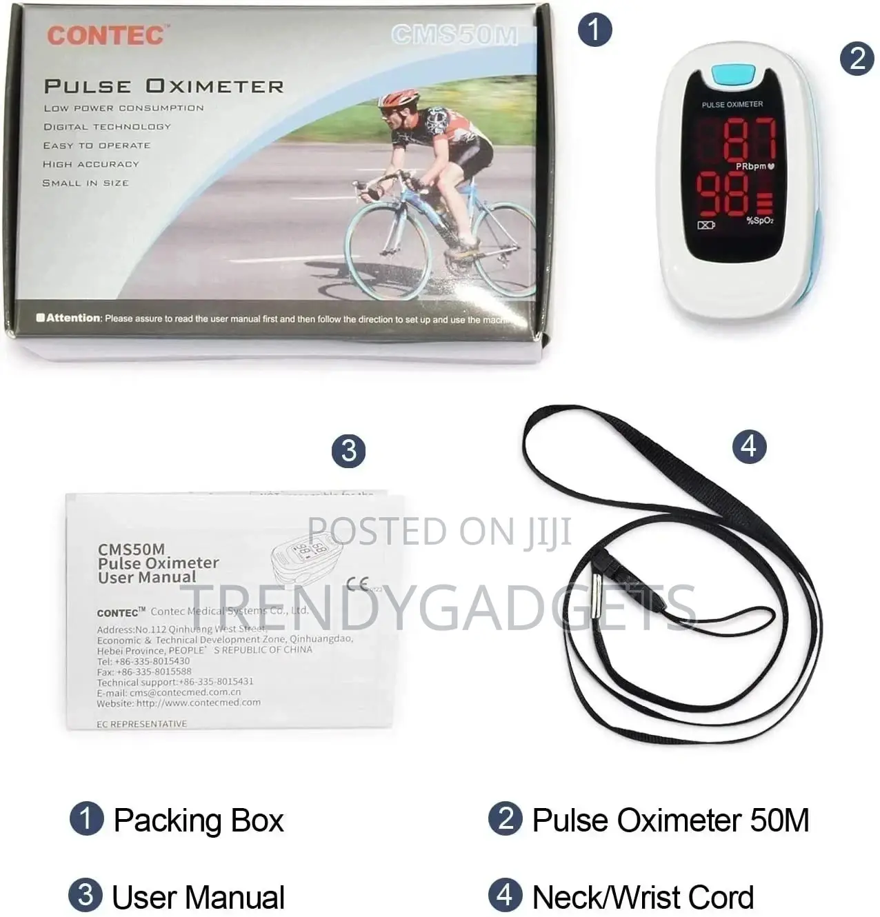 Fingertip Pulse Oximeter LK-87 for Home