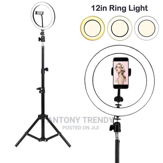 12 Inch Led Ring Light With Tripod Stand And Phone Holder - main view