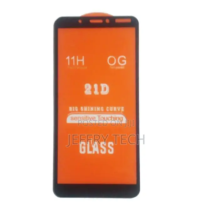 Oppo A7 5D Tempered Glass Screen Protector - Black