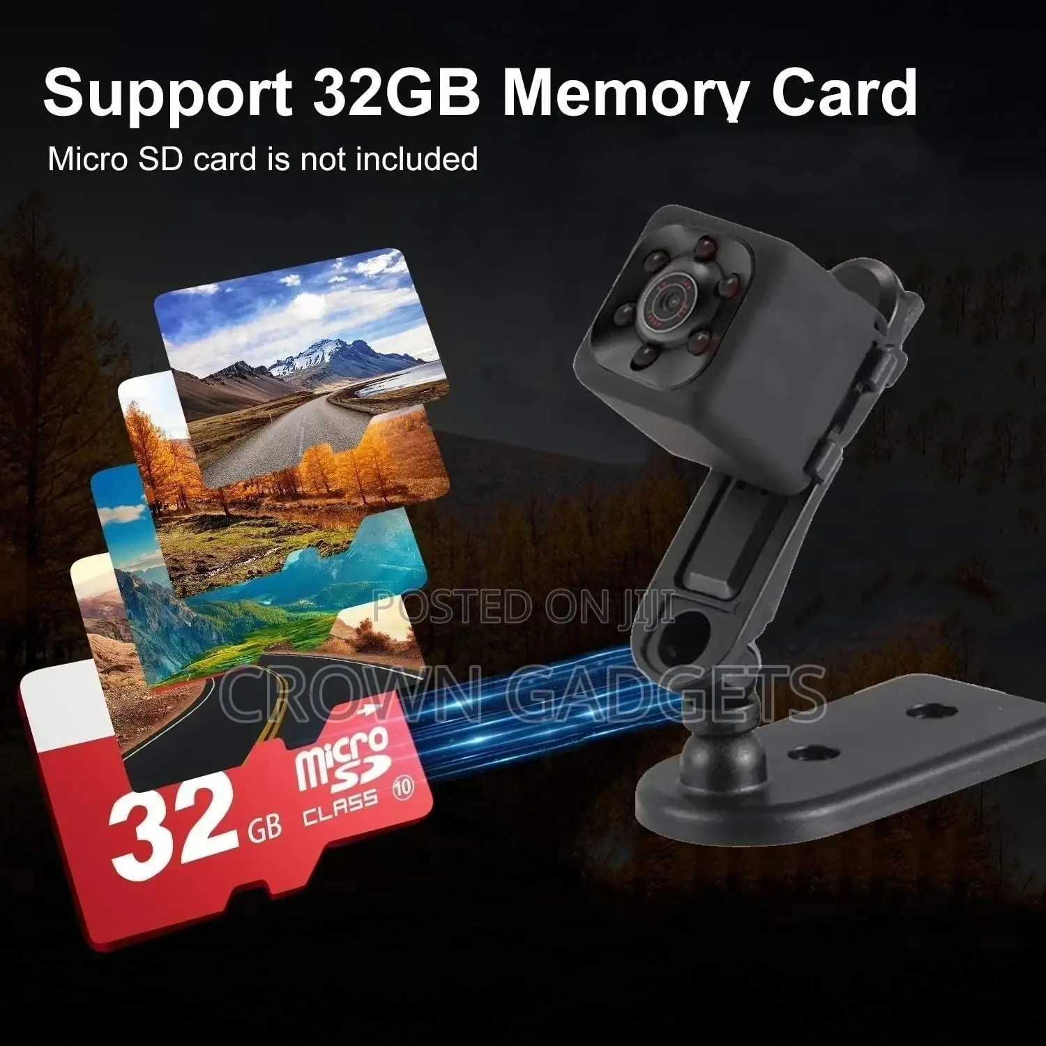 Night Vision 1080P Mini DV Voice Video Recorder Black