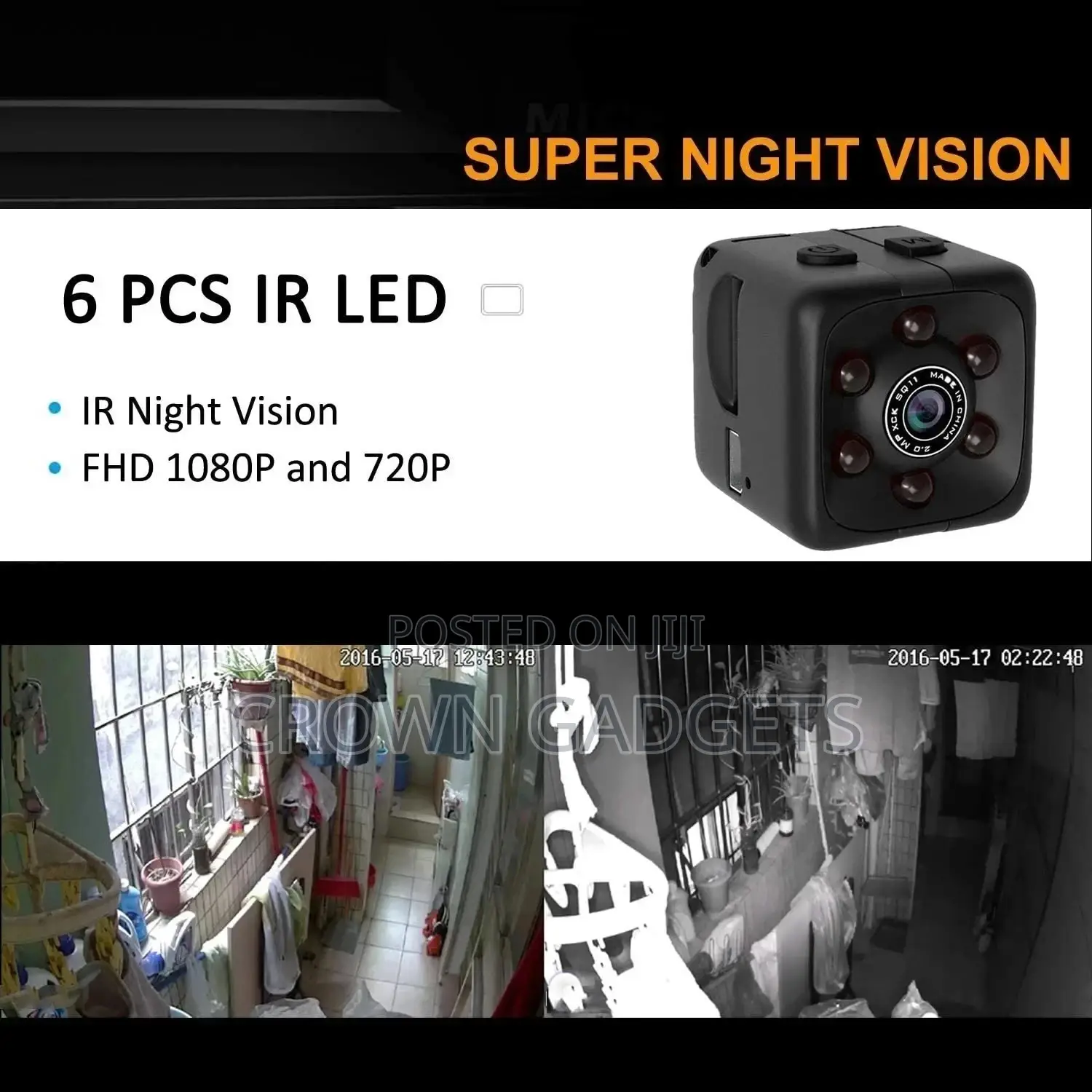 SQ11 Mini Camera 1080P HD Night Vision Sports Camcorder Mini
