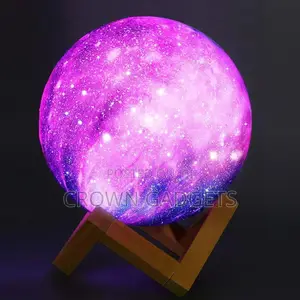 Dimmable, (Standard, 4.7in) With Wooden Stand Moon Lamp