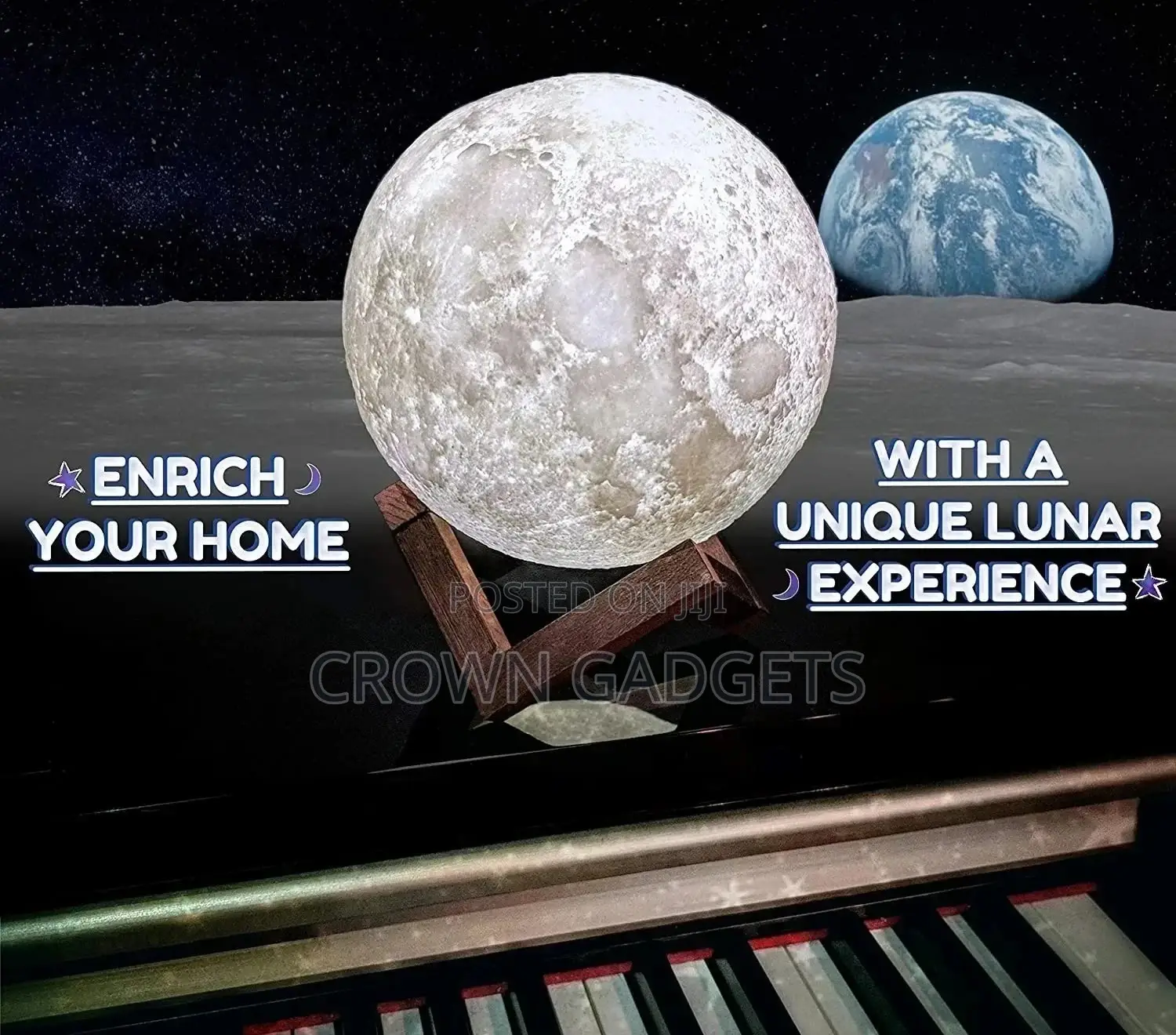 Captivating 3D Moon Lamp Light