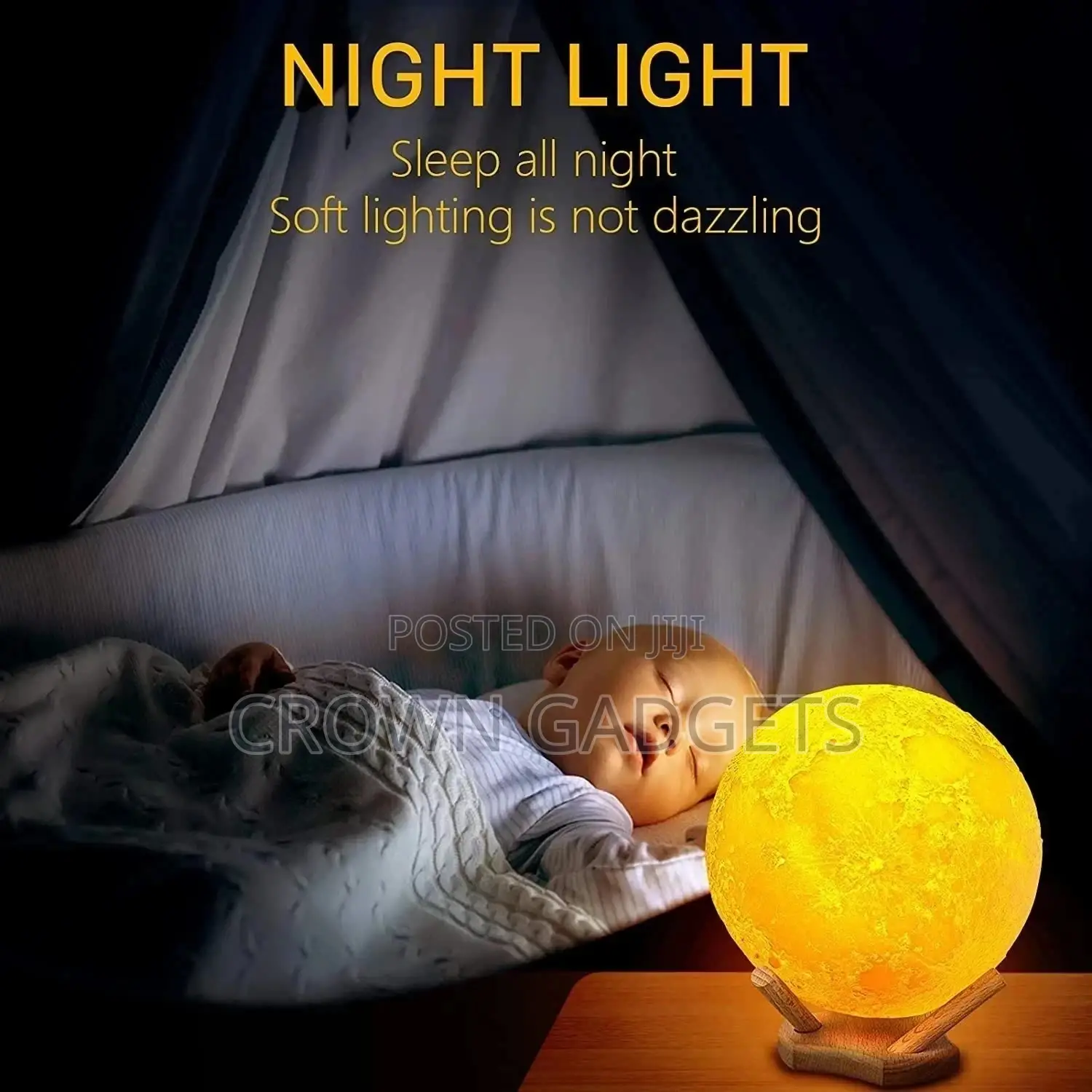 REALISTIC Battery Operated Moon Light Lamp