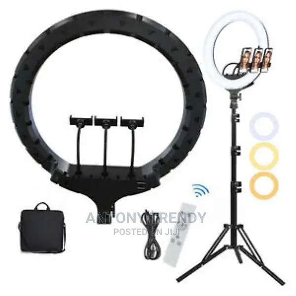 18 Inches 55W LED 5500K Dimmable Ring Light Kit