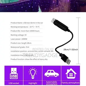 Usb Star Lights for Car Beauty