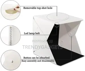 LED Light Soft Box Camera Photo Background Box Tent Kit 23cm