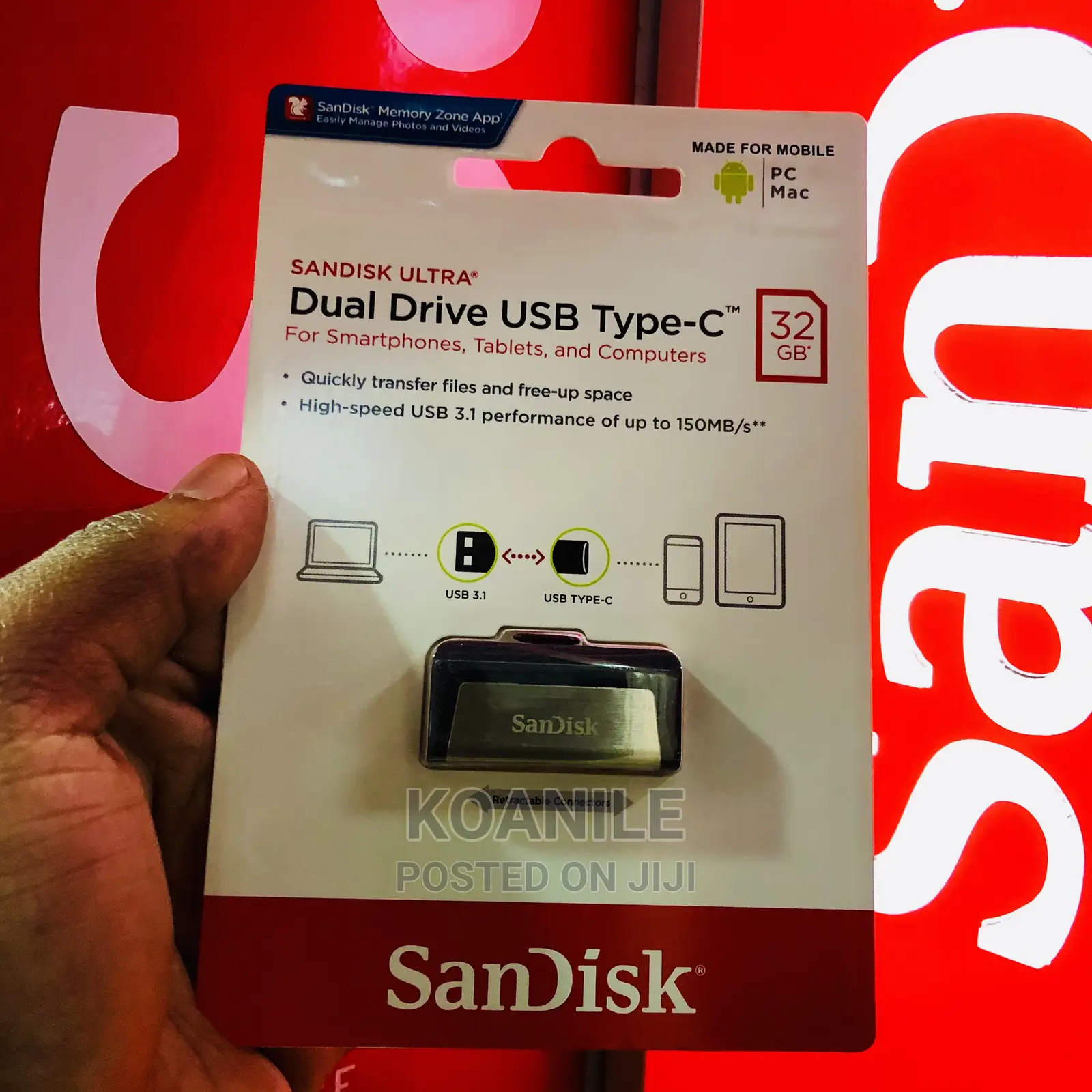 32gb Type C Flash Disk. Dual Drive OTG USB