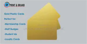 Gold Plastic Cards, CR80