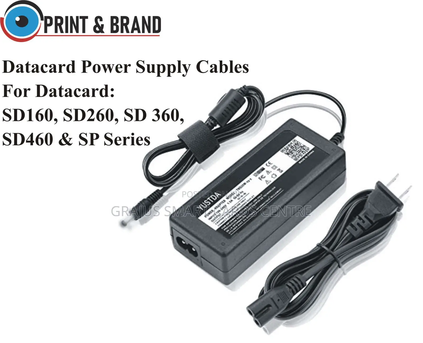 Power Cable /Adapter For Datacard SD And SP Series