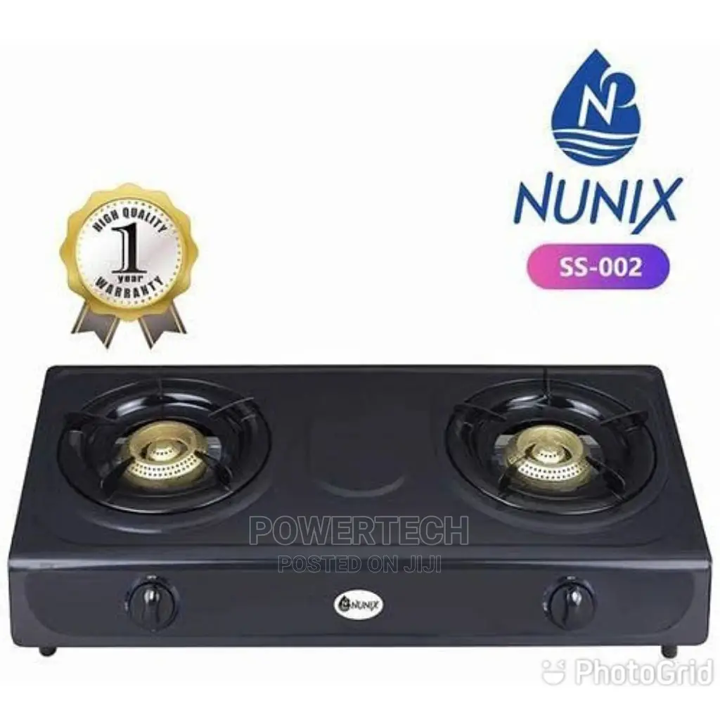 Nunix Stainless Double Burner Gas Stove
