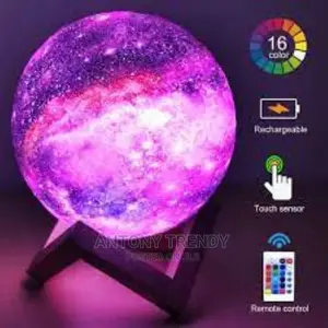 3D Moon Light Lamp, 16 Colors 3D Galaxy Moon Lamp With Stan