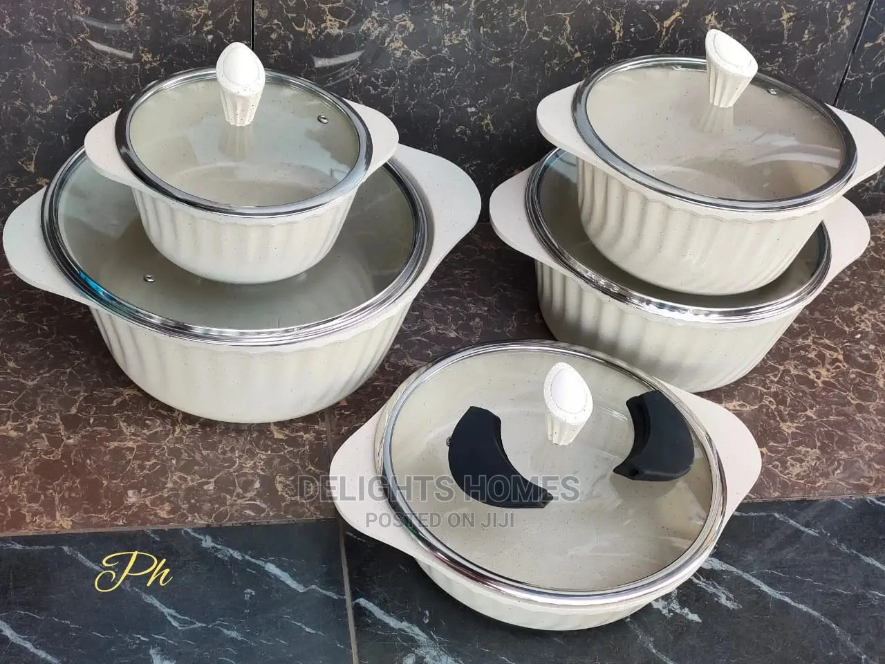 12pcs Lucky Rain Granite Cookware