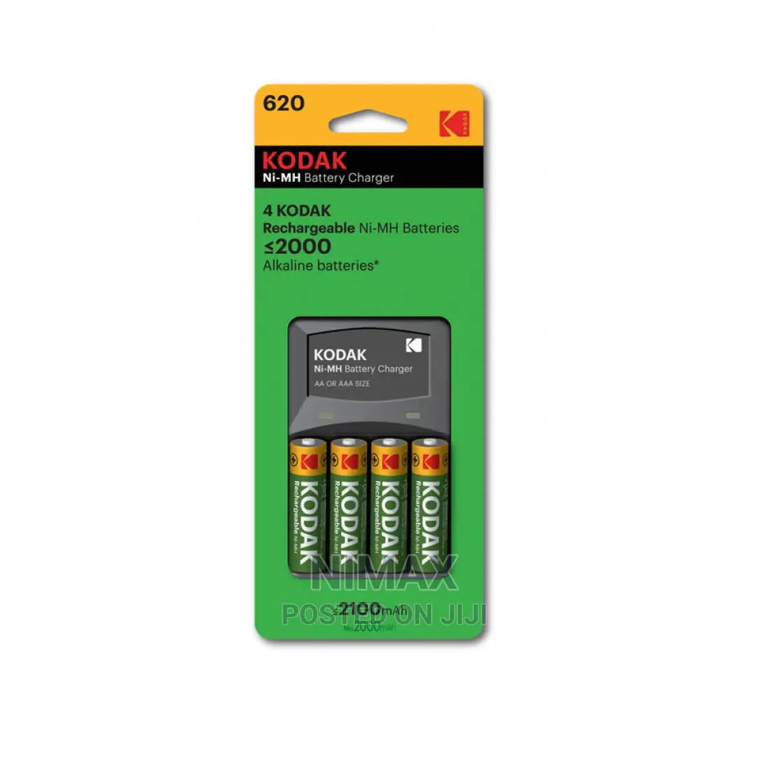 Kodak AA Rechargeable Ni-Mh Batteries (4 Pack) Charger