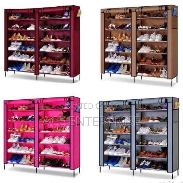 Double Shoe Rack With Cover - main view
