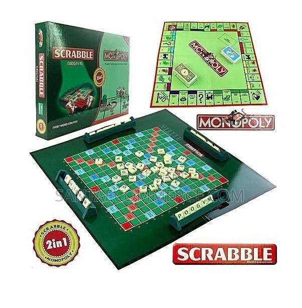 2 in 1 Scrabble and Monopoly Board Game - main view