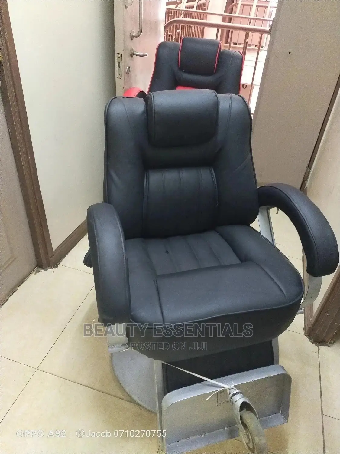 Black Silver Barber Chair