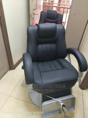 Black Silver Barber Chair - thumbnail 2
