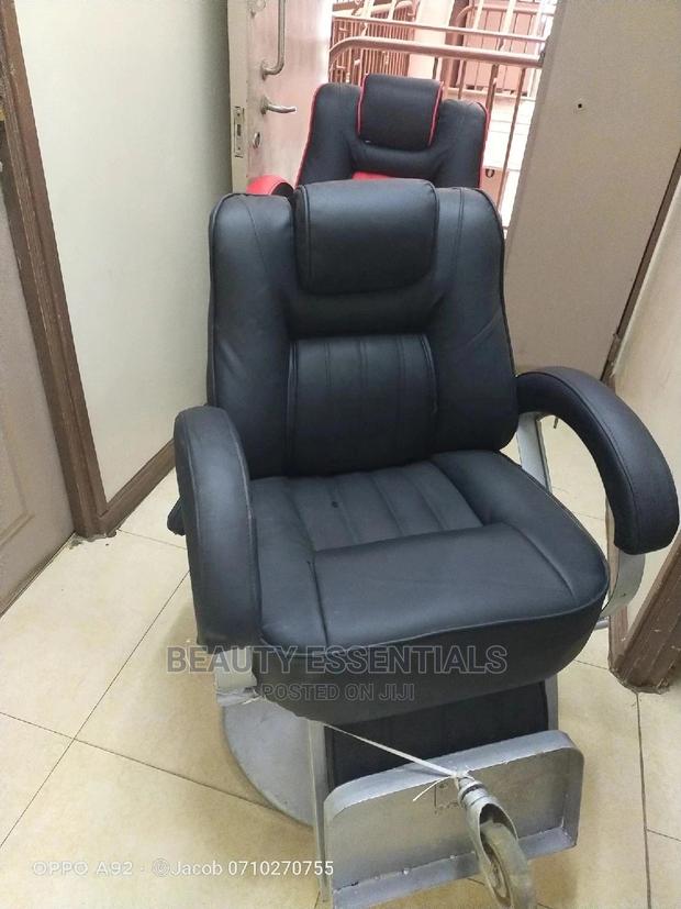 Black Silver Barber Chair - main view