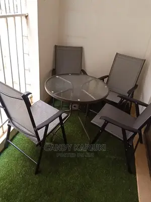 Outdoor Set With 4 Foldable Seats