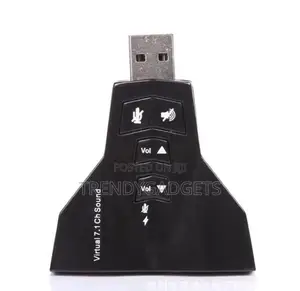Black Double Sound Card Virtual 7.1