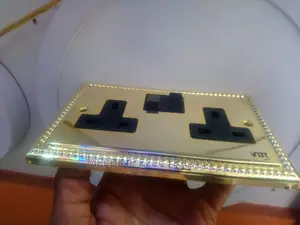 Gold Double Socket 13A
