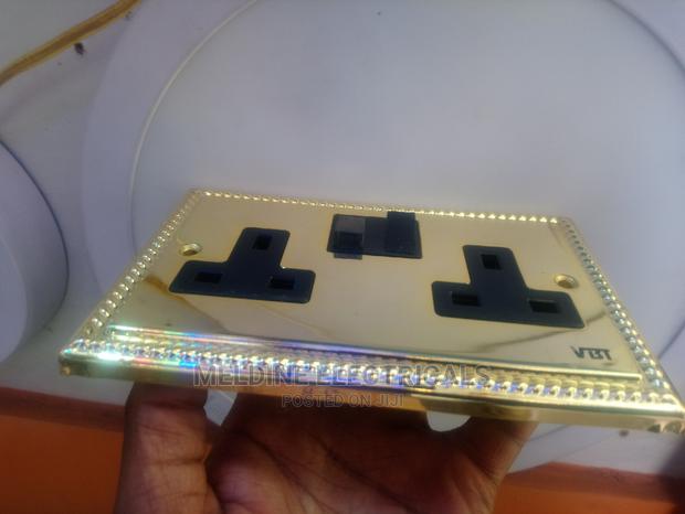 Gold Double Socket 13A