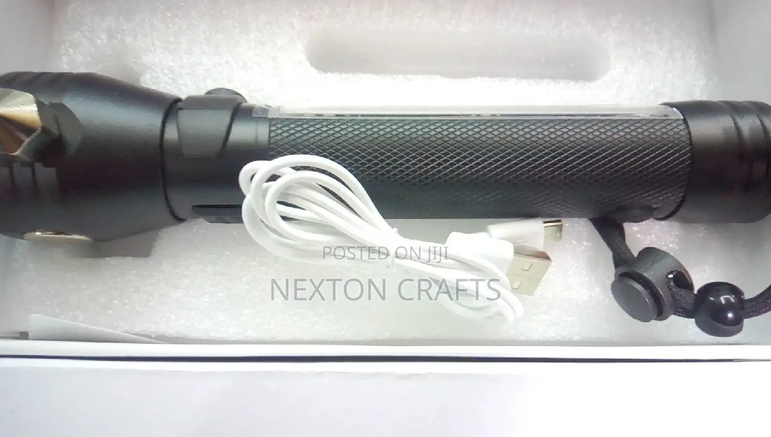 Rechargeable Solar LED Flashlight Torch and Alarm Function