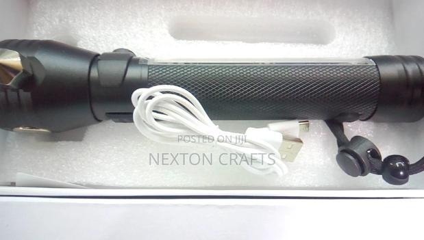 Rechargeable Solar LED Flashlight Torch and Alarm Function - thumbnail 4