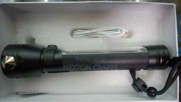 Rechargeable Solar LED Flashlight Torch and Alarm Function - thumbnail 5