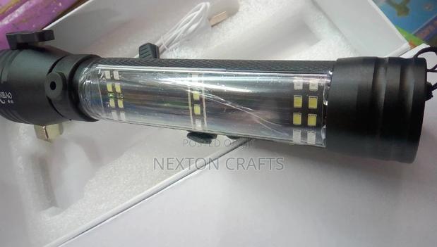 Rechargeable Solar LED Flashlight Torch and Alarm Function - thumbnail 8