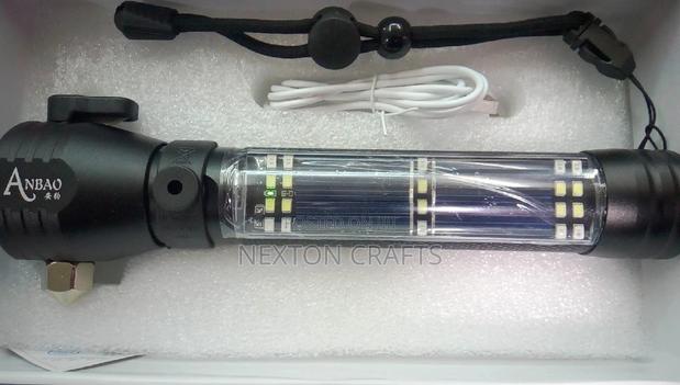 Rechargeable Solar LED Flashlight Torch and Alarm Function - main view