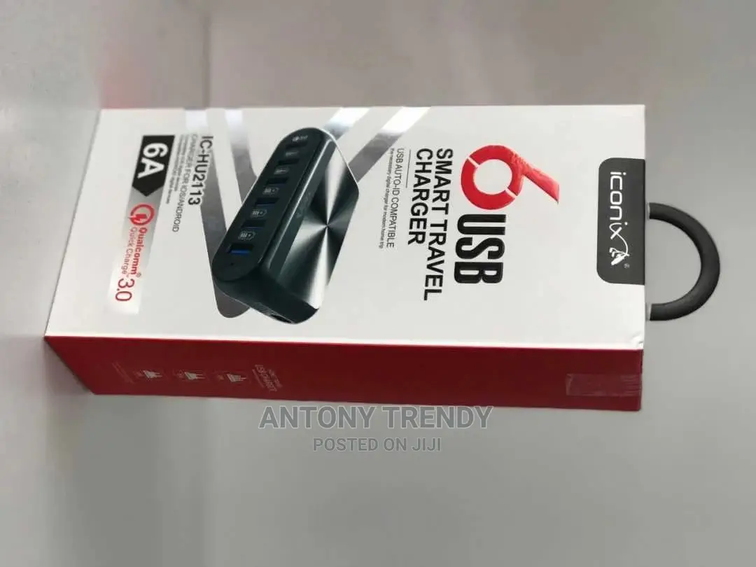 6 Usb Smart Charger Travel Ic-Hu2113 6a Iconix