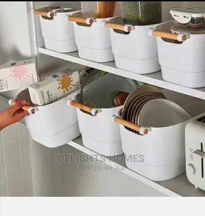 White Plastic Basket Organizer