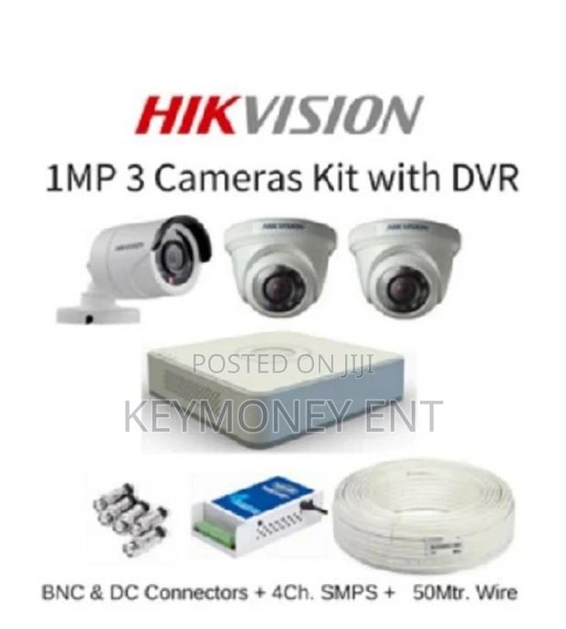 Hikvision 3 CCTV Cameras Security Surveillance Complete Syst