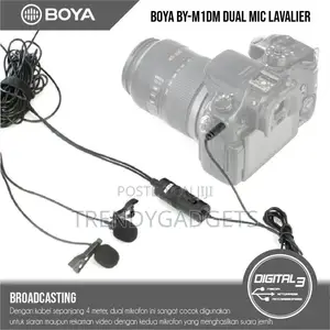 Boya BY-M1DM Dual Lavalier Microphone Clip on Mic