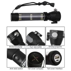 LED Multifunctional Solar Flashlight USB Rechargeable - thumbnail 2