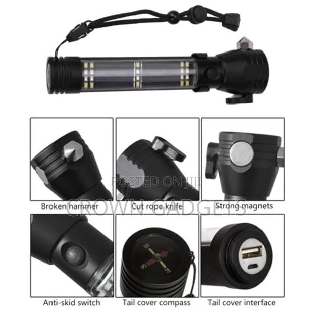 LED Multifunctional Solar Flashlight USB Rechargeable - main view
